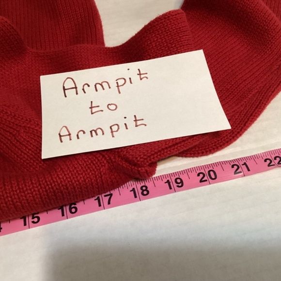 Ralph Lauren Black Label Sweater Size Small Red Preppy Cotton Turtleneck Sporty - Picture 8 of 9